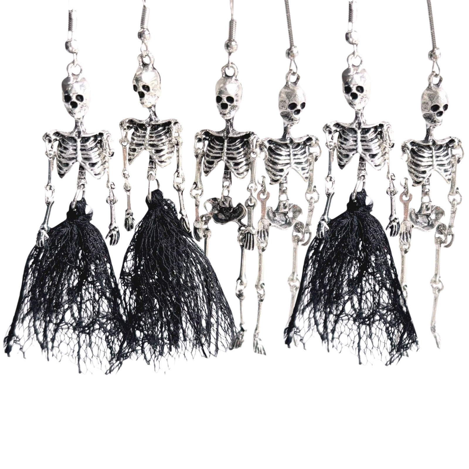 Vintage Home Textiles - 1 Pair Halloween Vintage Skeleton Skull