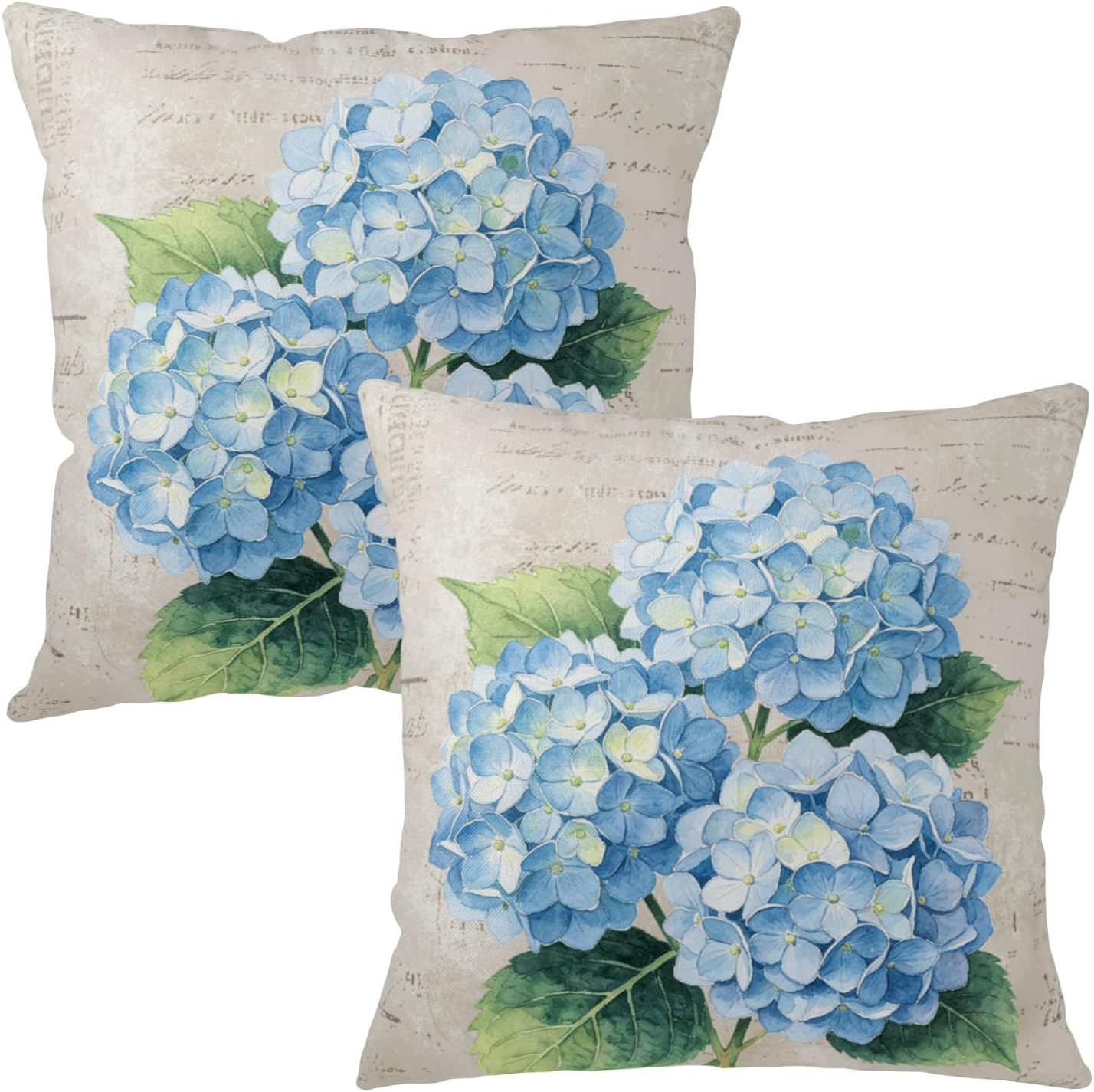 Pillow Insert 18X18 - Pillow Covers of Vintage Blue Hydrangea