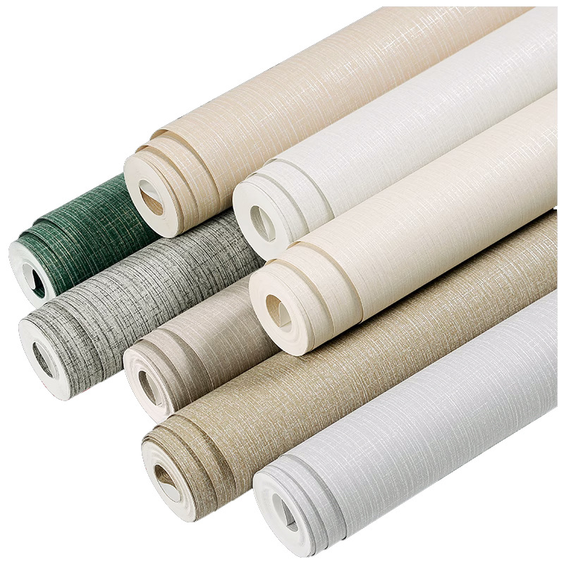 Home Textiles Store - Retro Linen Wallpaper Flax American Vintage