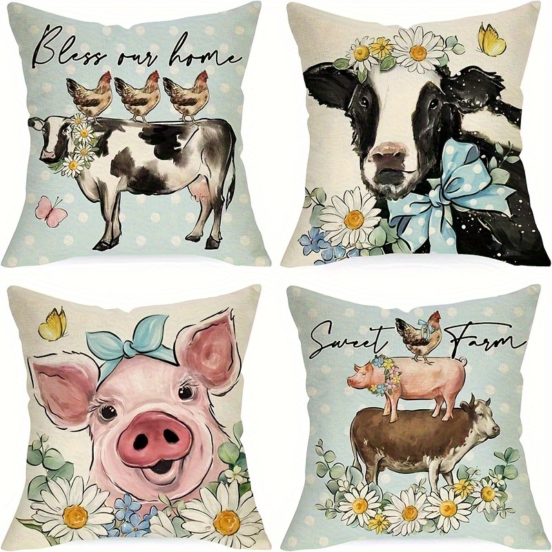 Pillow Insert 18X18 - Pillow Covers Set of 4 Farm