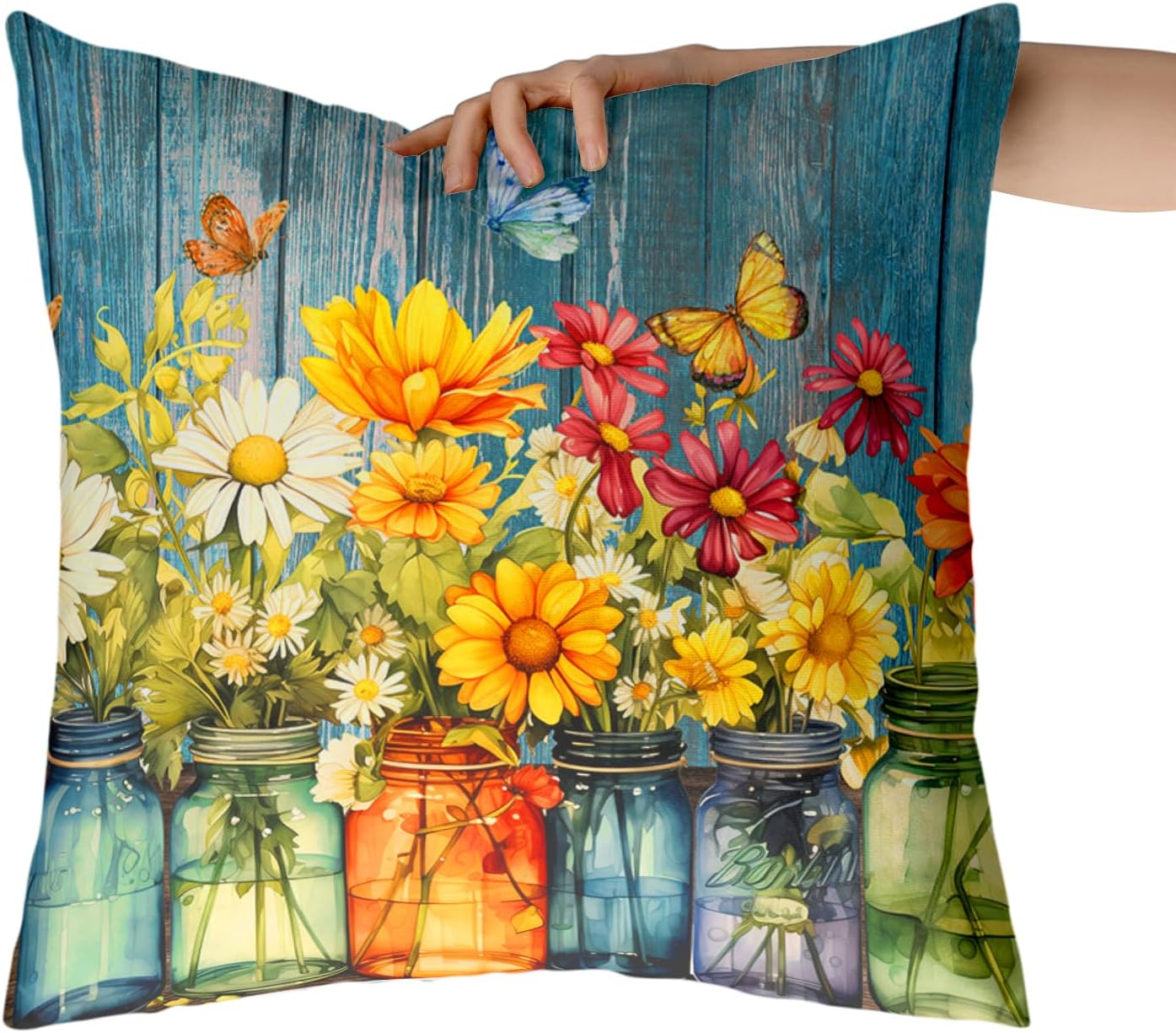 Pillow Insert 18X18 - Pillow Covers of Daisy Vase Floral