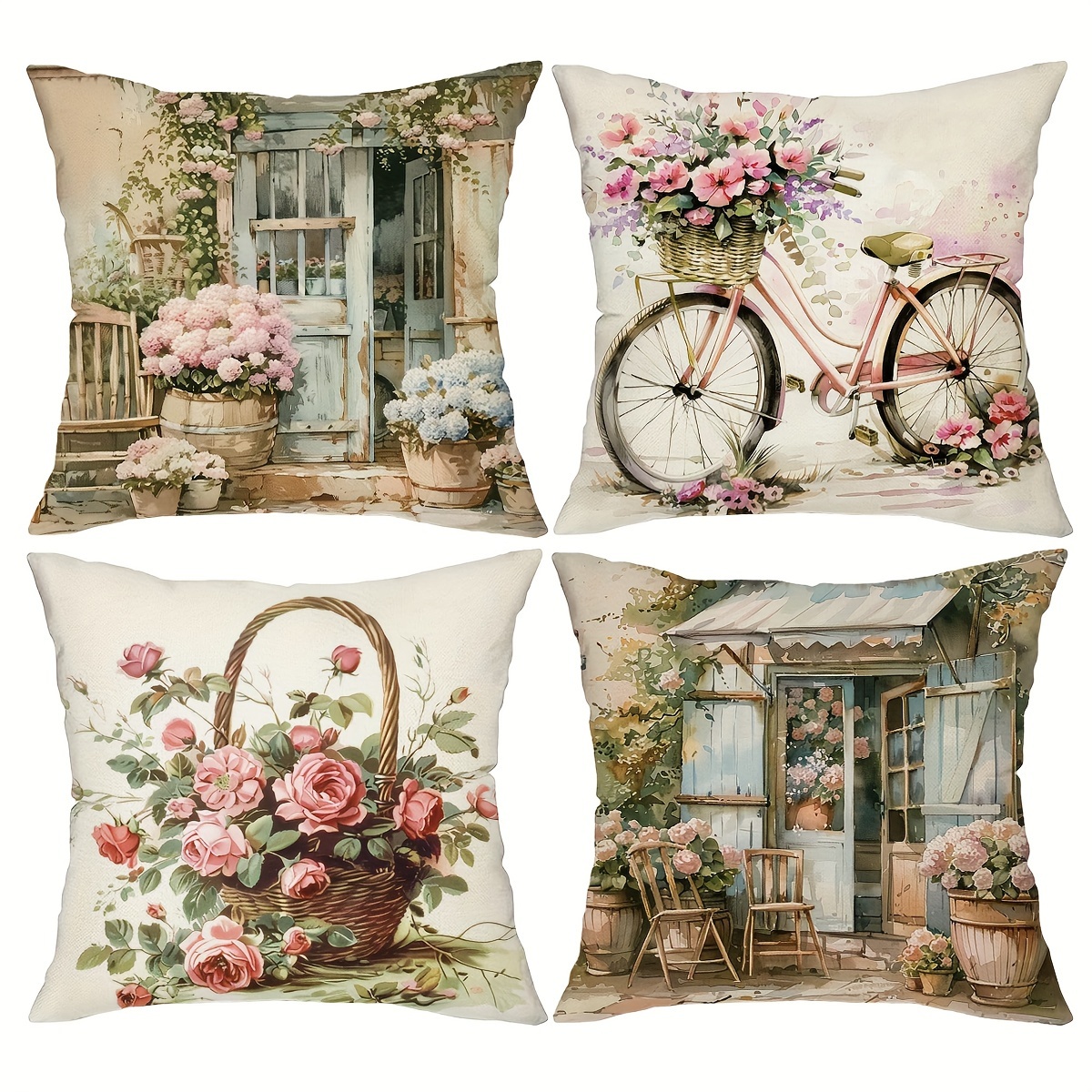Pillow Covers Set of 4 Vintage - Pillow Insert 18X18 recensione e prezzo