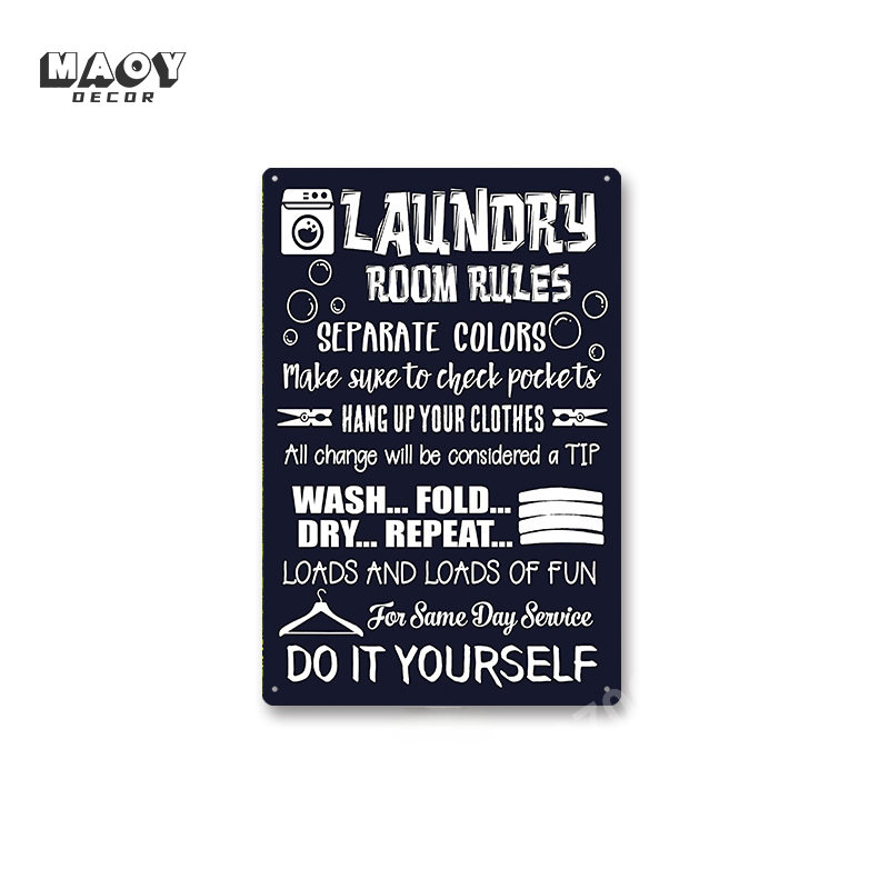 Slogan Metal Tin Sign Laundry  - Vintage Home Textiles recensione e prezzo