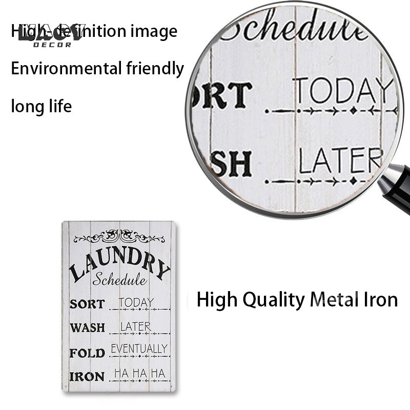Slogan Metal Tin Sign Laundry  - Vintage Home Textiles recensione e prezzo
