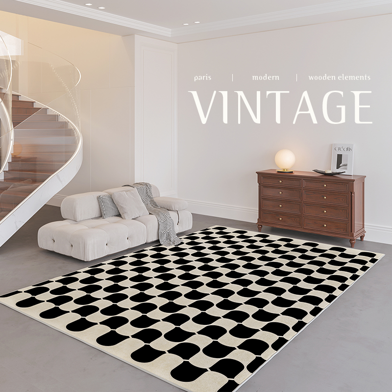 French Retro Rugs for Bedroom  - Home Textiles Plaid recensione e prezzo