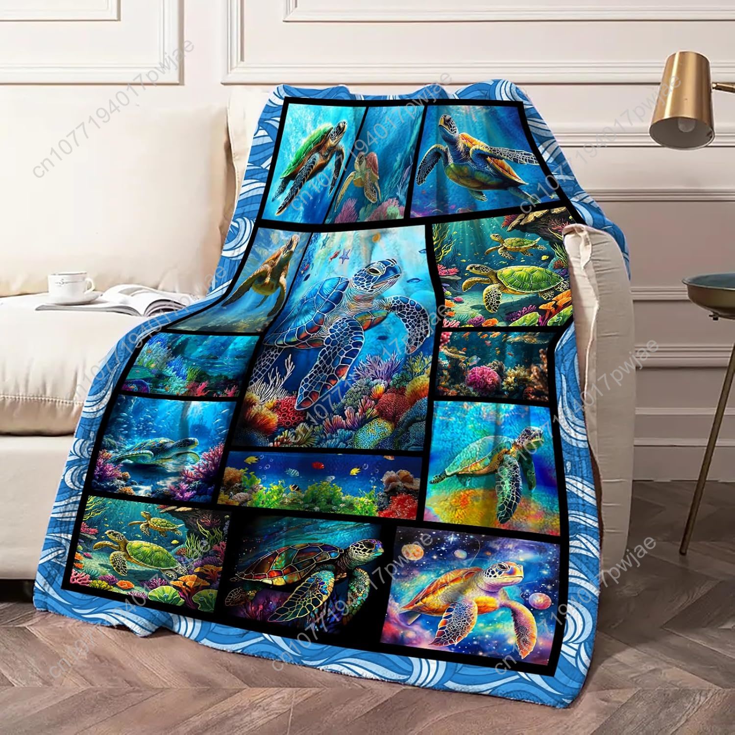 Sea Turtle Flannel Throw Blank - Quality Home Textiles recensione e prezzo