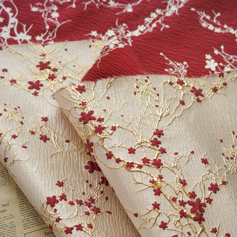 Luxury Red Plum Blossom Jacqua - Luxury Home Textiles Usa recensione e prezzo