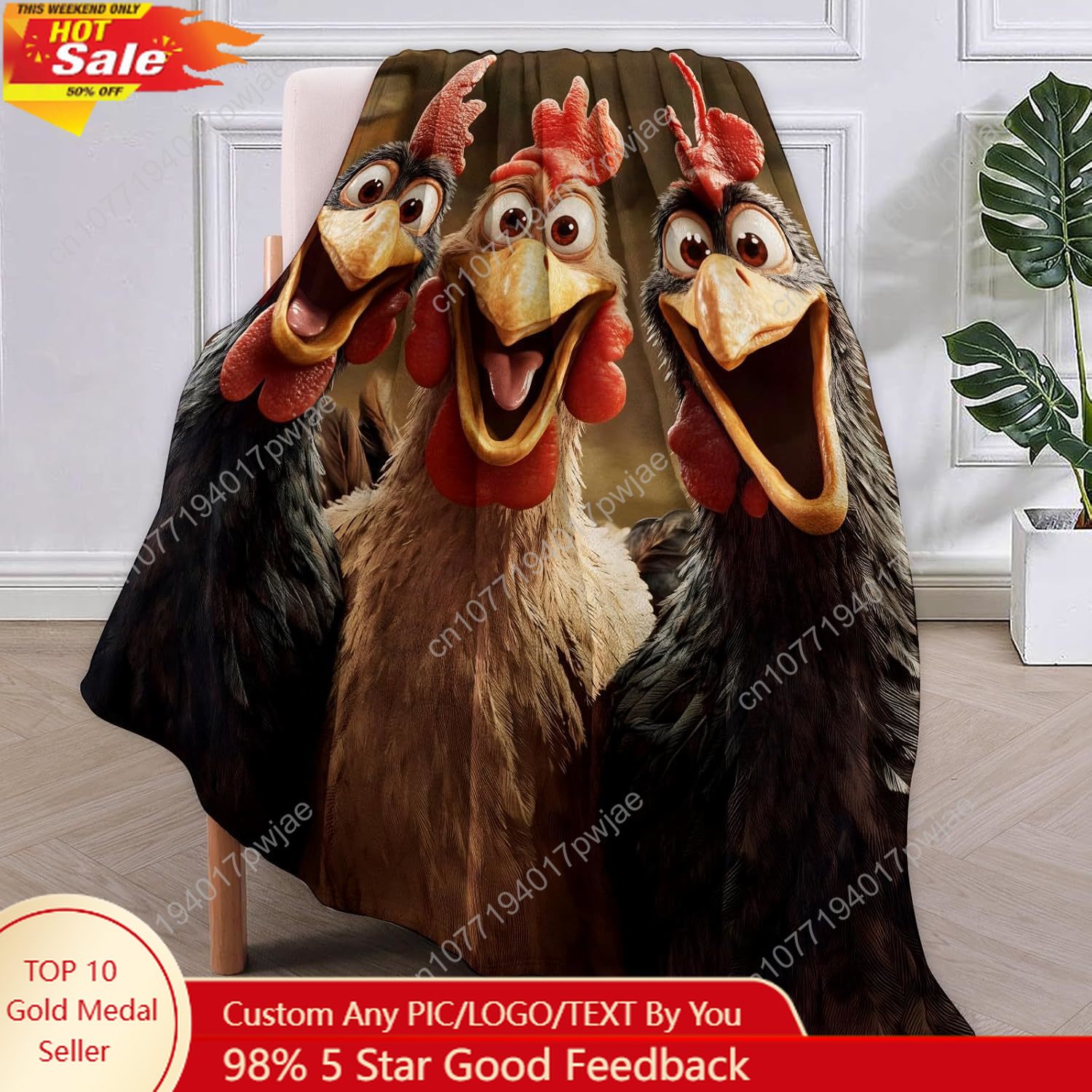 Chickens Blanket Gifts for Wom - Quality Home Textiles recensione e prezzo