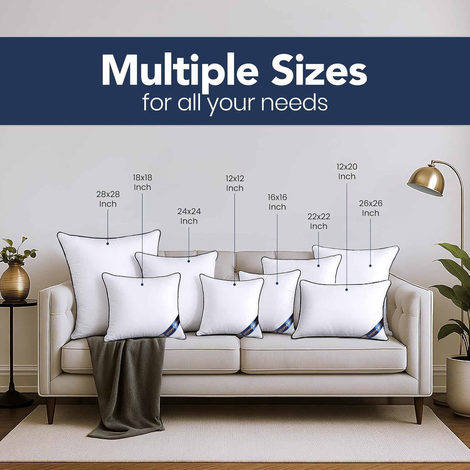 4-Pack 18x18 Inch White Throw  - Pillow Insert 18X18 recensione e prezzo