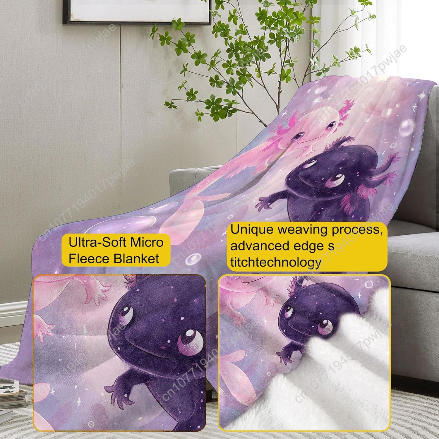 Axolotl Blanket Cute Axolotls  - Quality Home Textiles recensione e prezzo