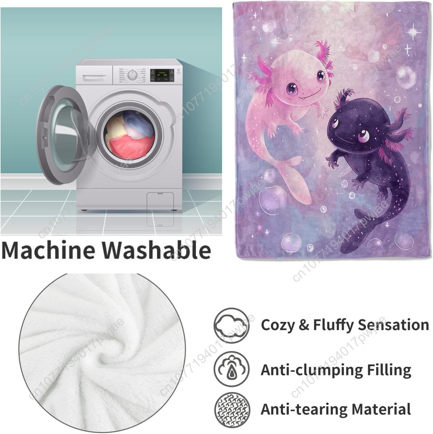 Axolotl Blanket Cute Axolotls  - Quality Home Textiles recensione e prezzo