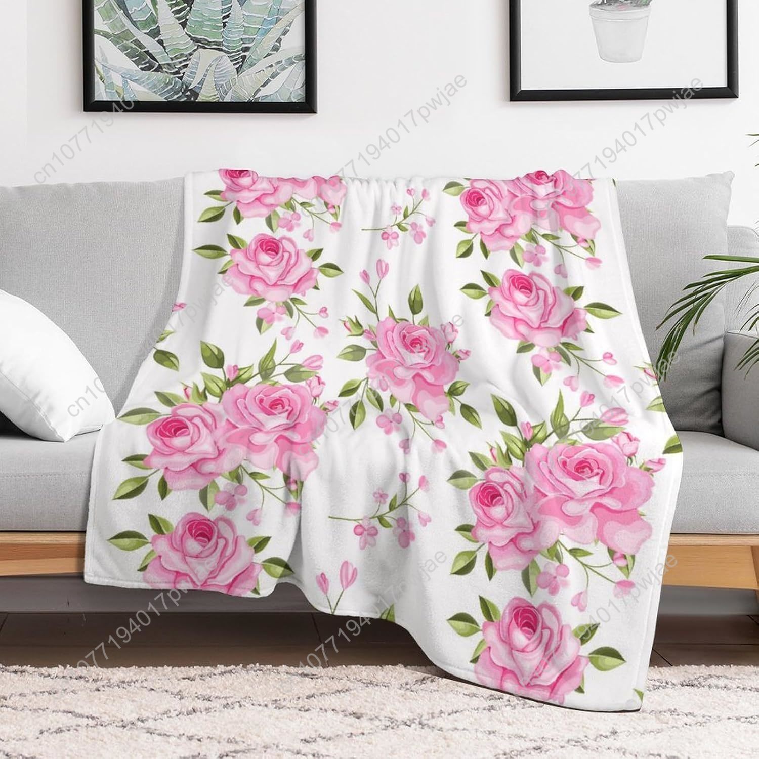 Pink Flower Throw Blanket Flor - Quality Home Textiles recensione e prezzo