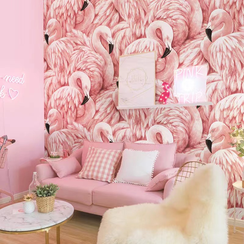 Nordic Ins Pink Flamingo Wallp - Home Textiles Store recensione e prezzo