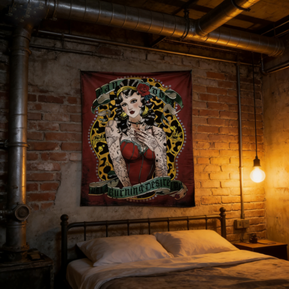 Old School Font Tapestry Regga - Home Textiles Industry recensione e prezzo