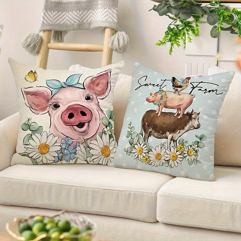 Pillow Covers Set of 4 Farm An - Pillow Insert 18X18 recensione e prezzo
