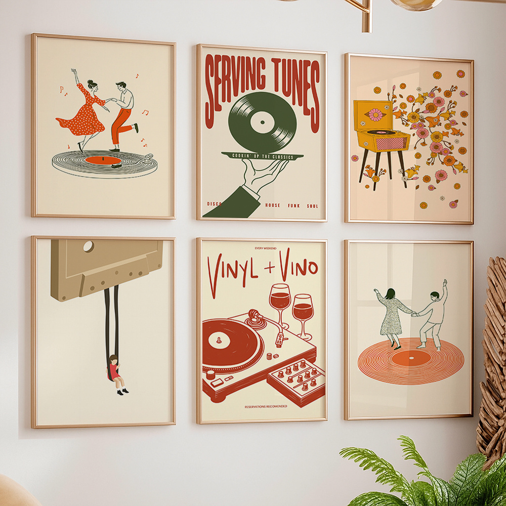 1pc Vintage Music Canvas Poste - Vintage Home Textiles recensione e prezzo