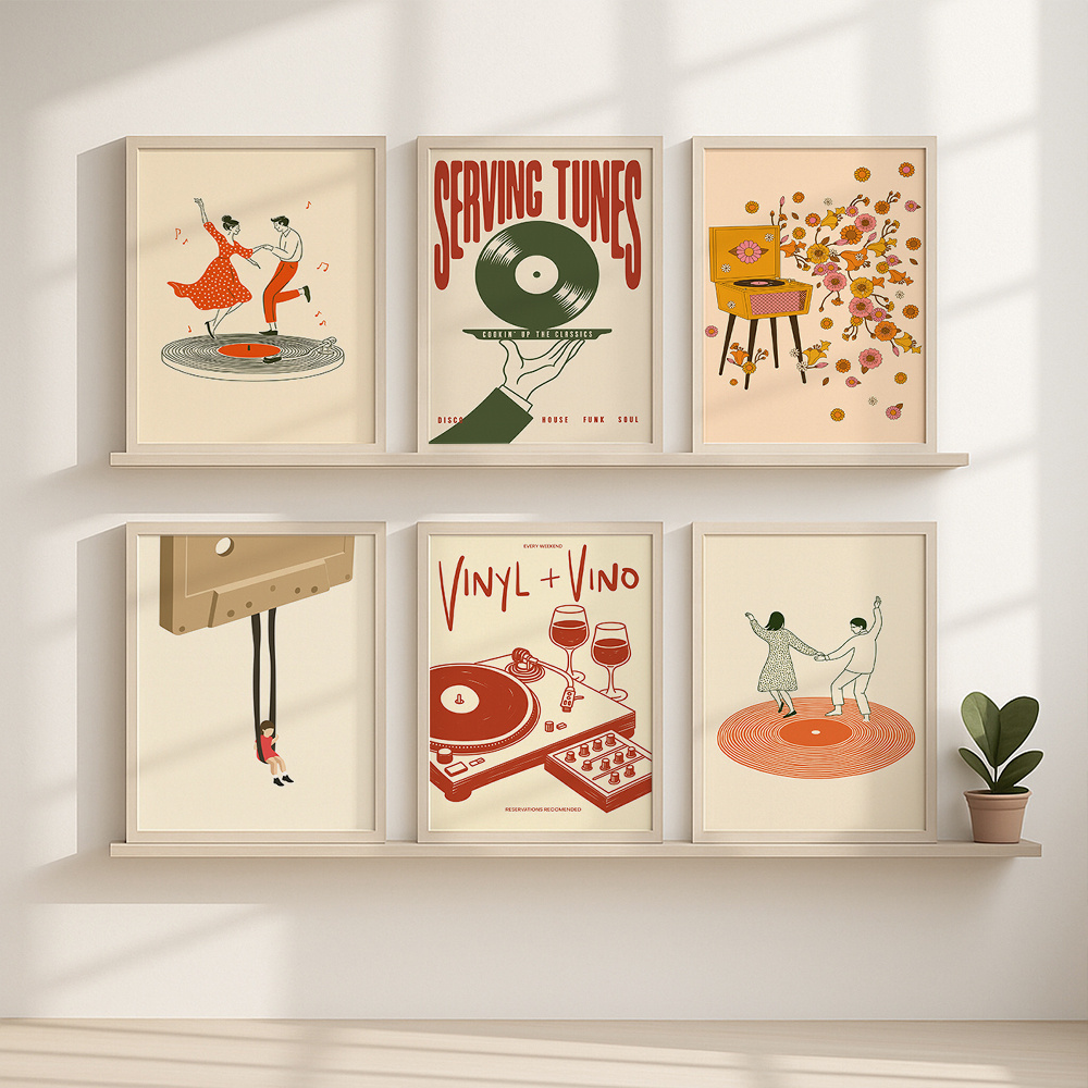 1pc Vintage Music Canvas Poste - Vintage Home Textiles recensione e prezzo