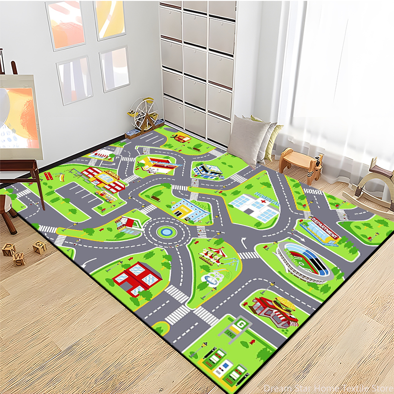 Kids Road Traffic Carpet Carto - Home Textiles Plaid recensione e prezzo