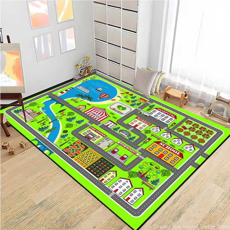 Kids Road Traffic Carpet Carto - Home Textiles Plaid recensione e prezzo