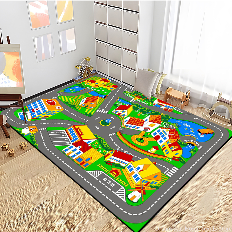 Kids Road Traffic Carpet Carto - Home Textiles Plaid recensione e prezzo