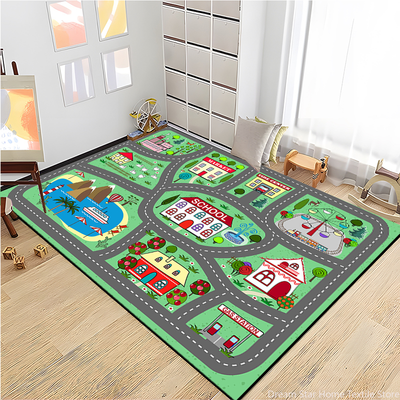 Kids Road Traffic Carpet Carto - Home Textiles Plaid recensione e prezzo