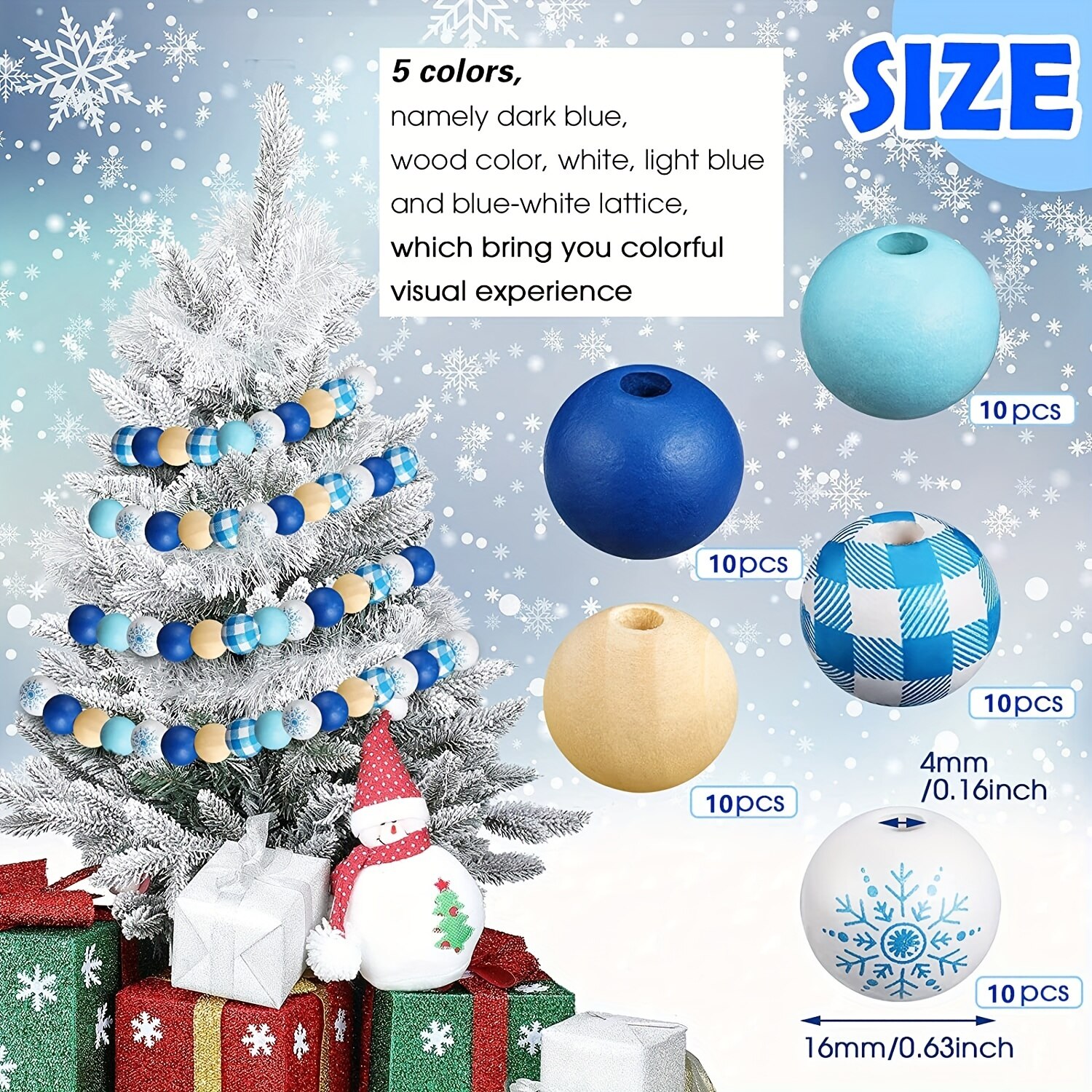 50pcs 16mm Snowflake Pattern W - Home Textiles Plaid recensione e prezzo