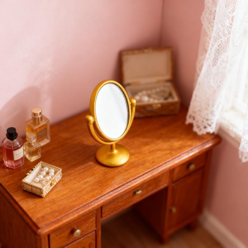 1Pcs Miniature Retro Mirror Dr - Vintage Home Textiles recensione e prezzo