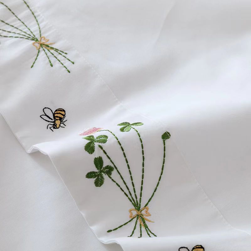 Pure White Bedding Sheet Flora - Luxury Home Textiles Usa recensione e prezzo