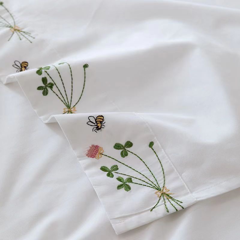 Pure White Bedding Sheet Flora - Luxury Home Textiles Usa recensione e prezzo