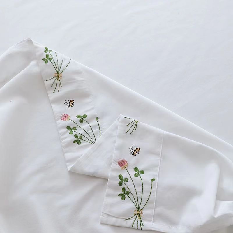 Pure White Bedding Sheet Flora - Luxury Home Textiles Usa recensione e prezzo