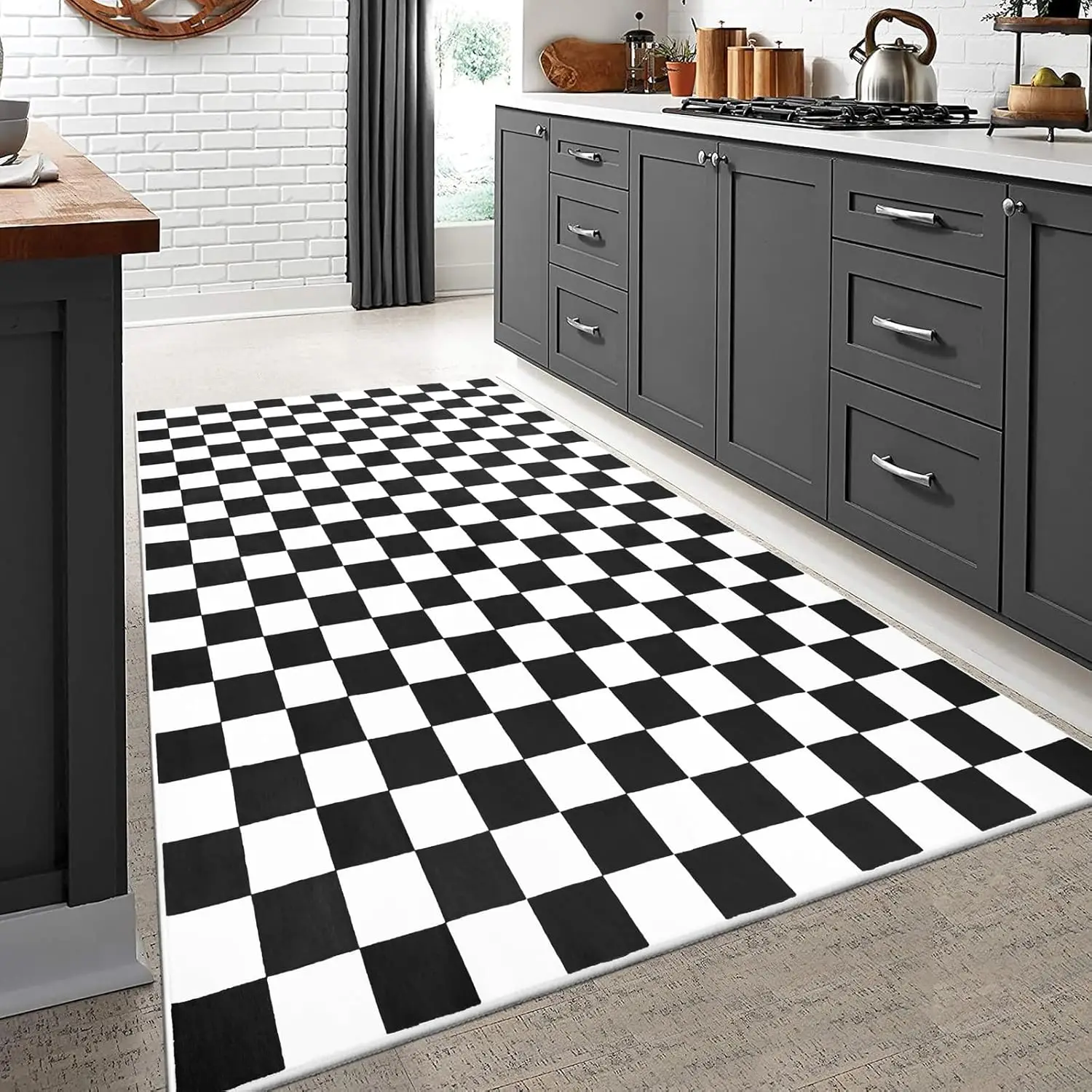 Checkerboard Pattern Carpet Va - Home Textiles Plaid recensione e prezzo