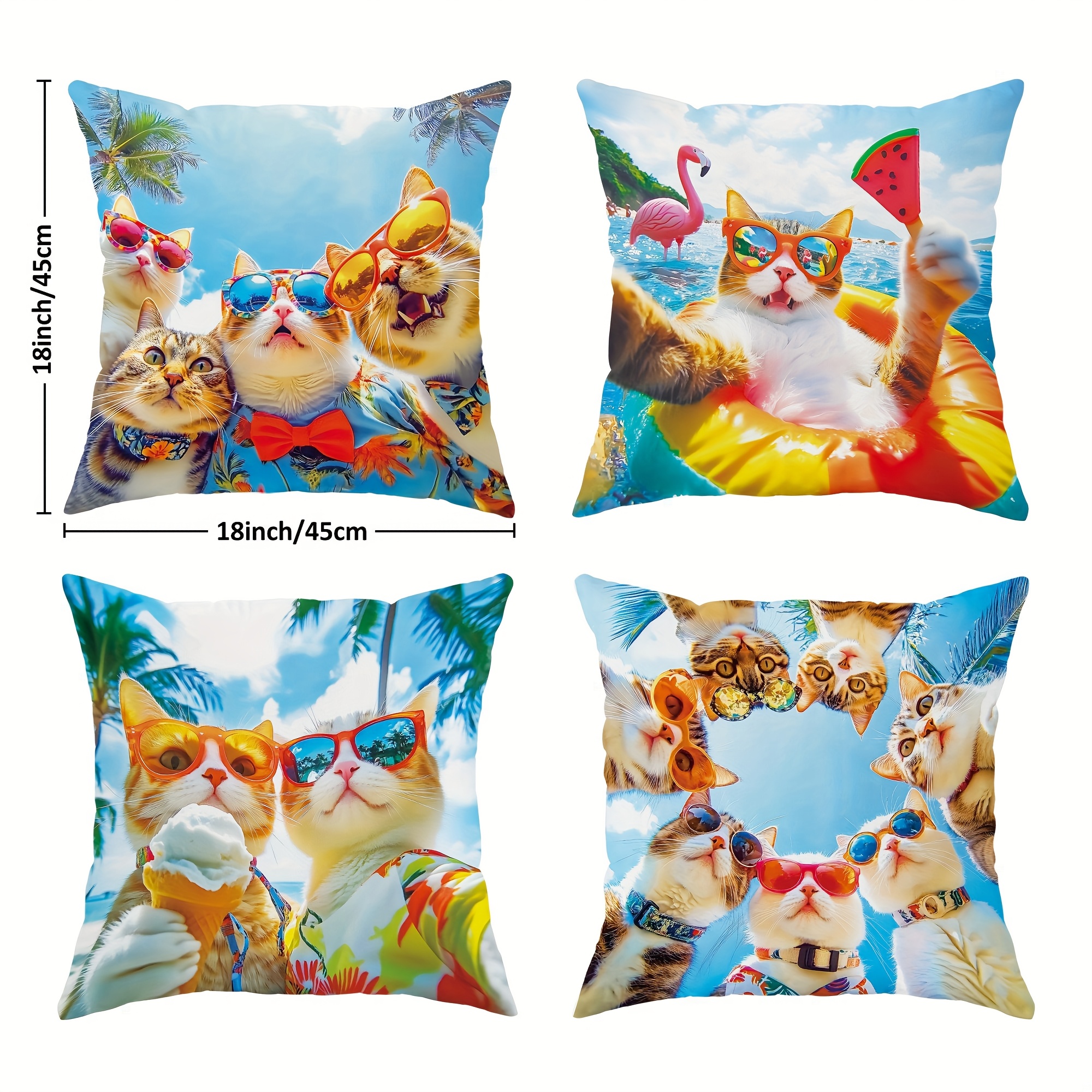 Pillow Covers Set of 4 Tropica - Pillow Insert 18X18 recensione e prezzo