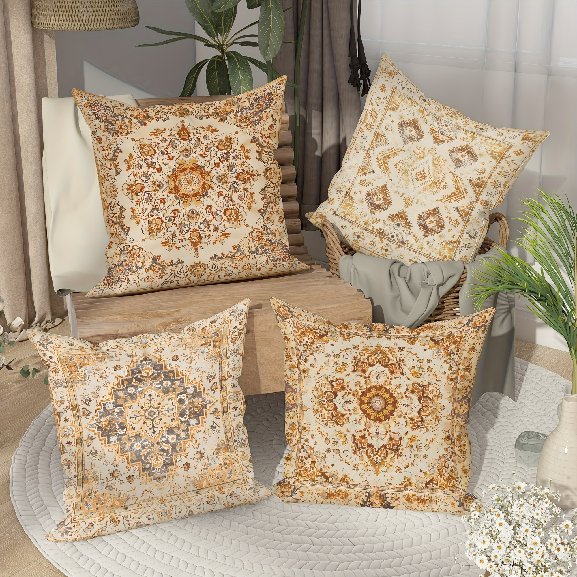 Pillow Covers Set of 4 Bohemia - Pillow Insert 18X18 recensione e prezzo