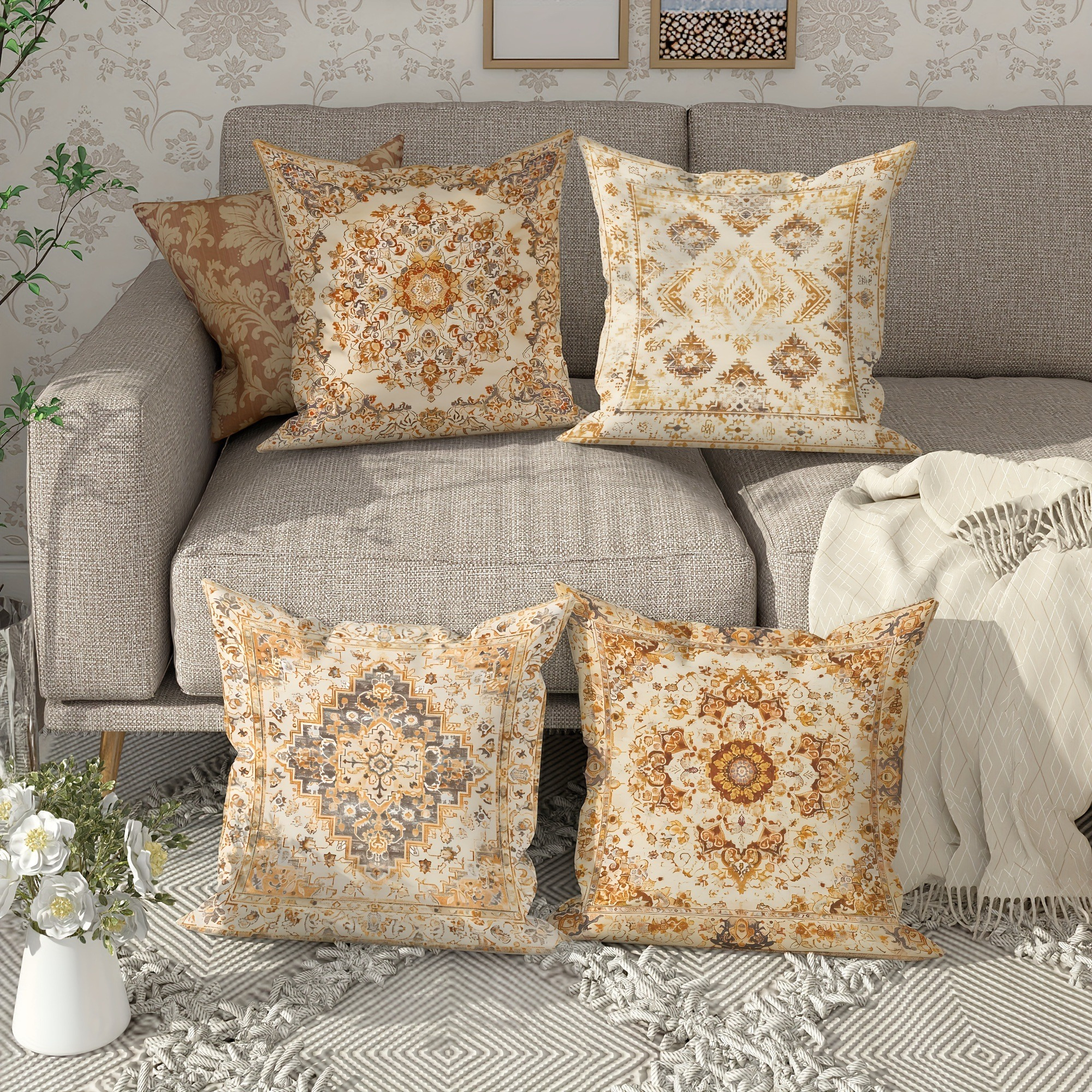 Pillow Covers Set of 4 Bohemia - Pillow Insert 18X18 recensione e prezzo
