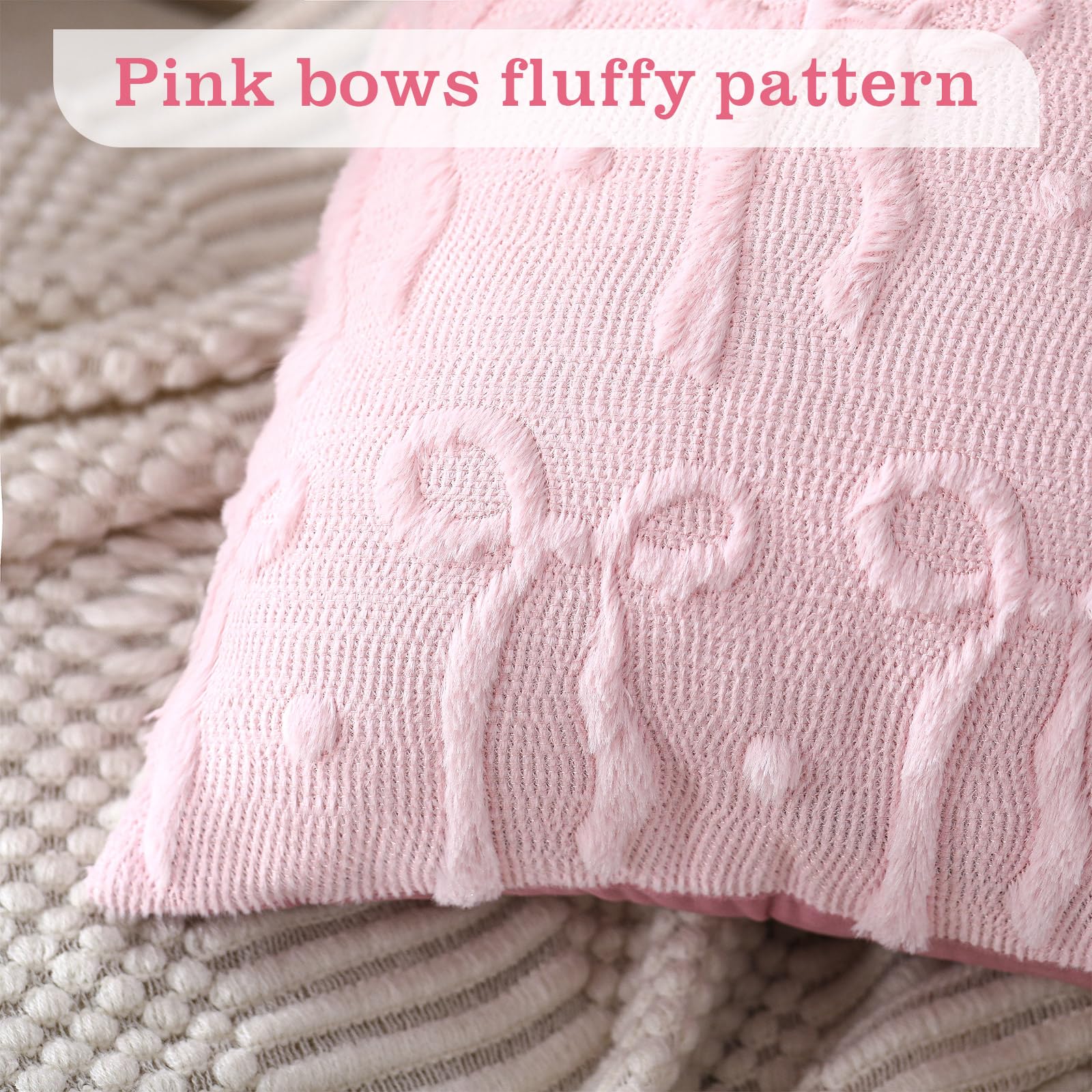 Pink Bow Throw Pillow Covers 1 - Pillow Insert 18X18 recensione e prezzo