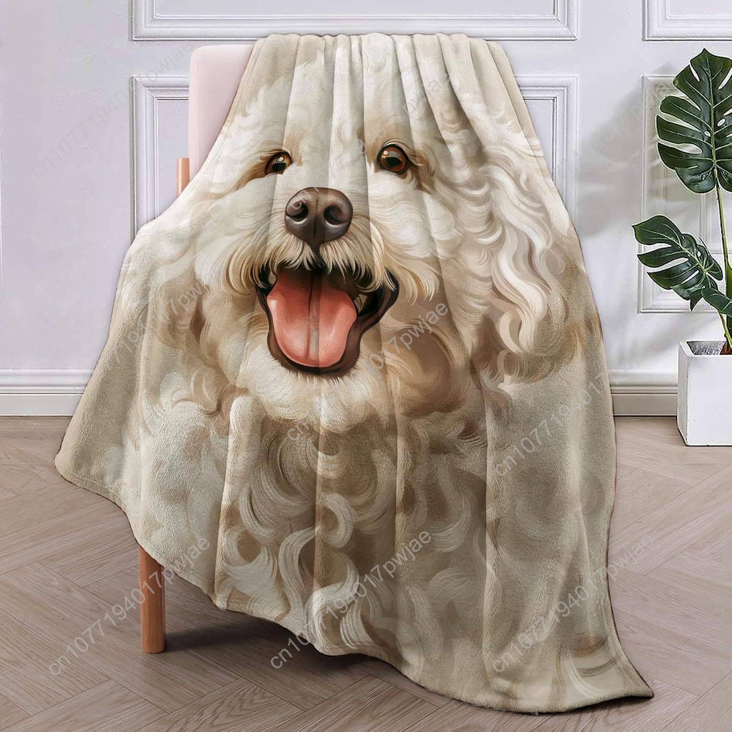 Joyful Poodle Portrait Blanket - Quality Home Textiles recensione e prezzo