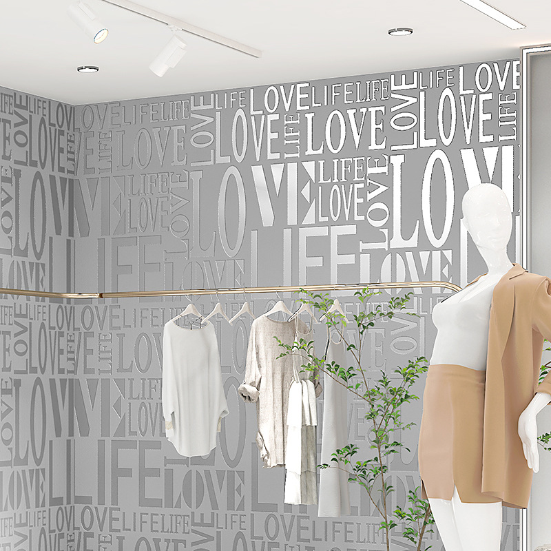 English Letter Wallpaper Cloth - Home Textiles Store recensione e prezzo
